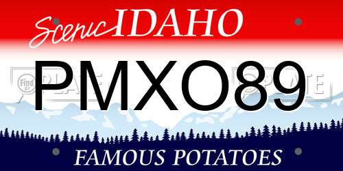 PMXO89 Idaho License Plate