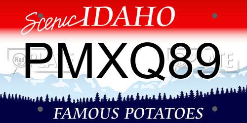 PMXQ89 Idaho License Plate