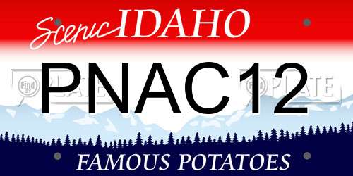PNAC12 Idaho License Plate