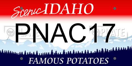 PNAC17 Idaho License Plate