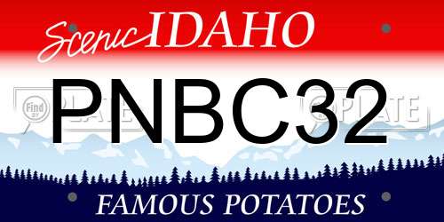 PNBC32 Idaho License Plate