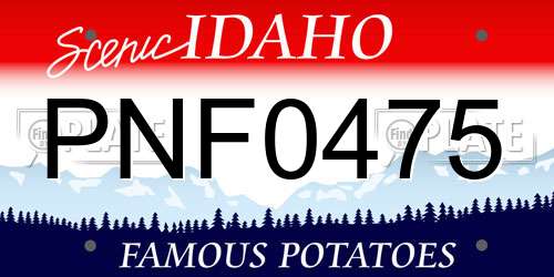 PNF0475 Idaho License Plate