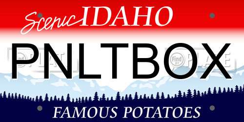 PNLTBOX Idaho License Plate