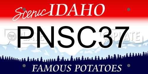 PNSC37 Idaho License Plate