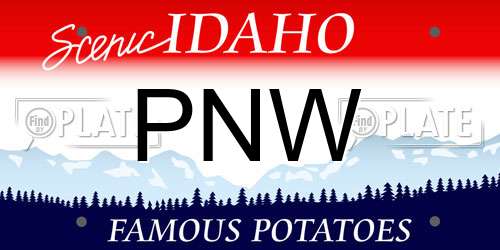 PNW Idaho License Plate
