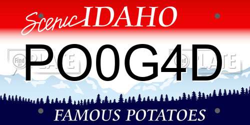 PO0G4D Idaho License Plate
