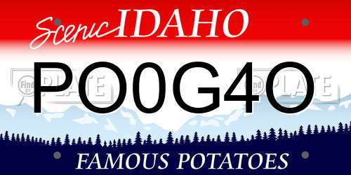 PO0G4O Idaho License Plate