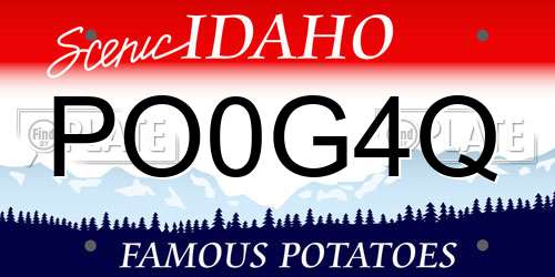 PO0G4Q Idaho License Plate