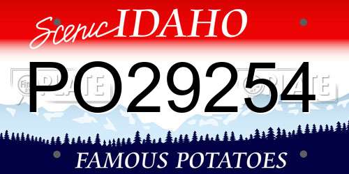 PO29254 Idaho License Plate