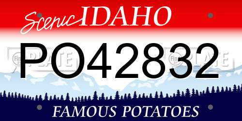 PO42832 Idaho License Plate