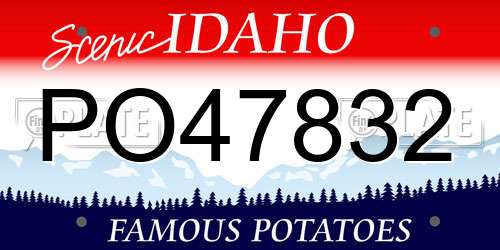PO47832 Idaho License Plate