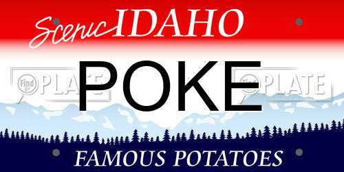 POKE Idaho License Plate