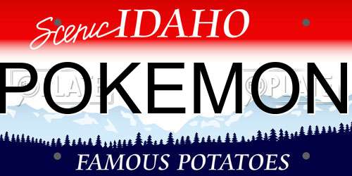 POKEMON Idaho License Plate