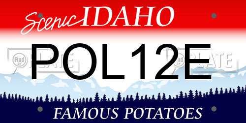 POL12E Idaho License Plate