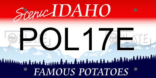 POL17E Idaho License Plate