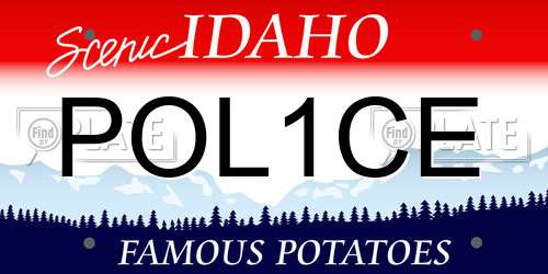 POL1CE Idaho License Plate
