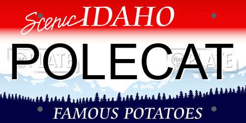 POLECAT Idaho License Plate