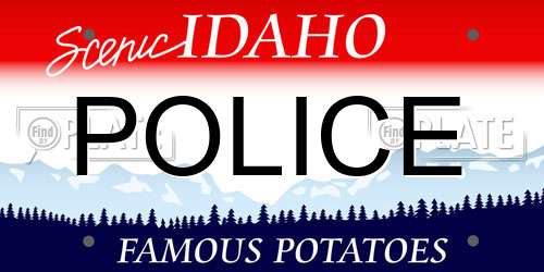 POLICE Idaho License Plate