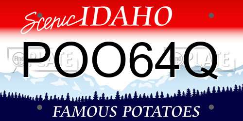 POO64Q Idaho License Plate