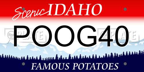 POOG40 Idaho License Plate