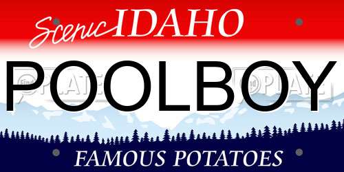 POOLBOY Idaho License Plate