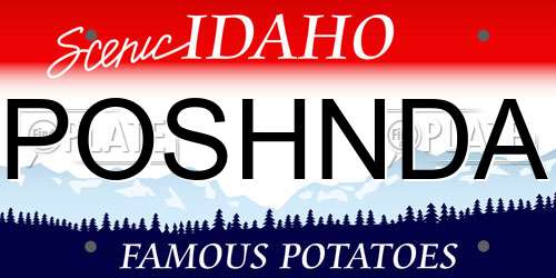 POSHNDA Idaho License Plate