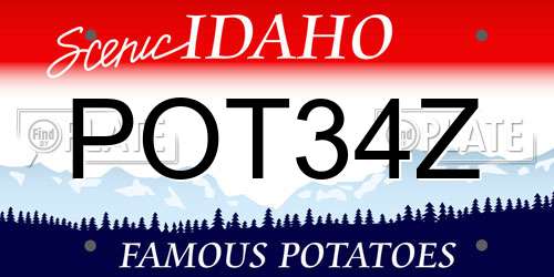 POT34Z Idaho License Plate