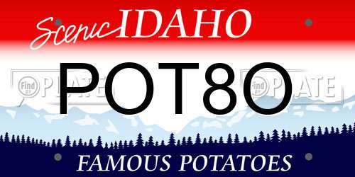 POT8O Idaho License Plate