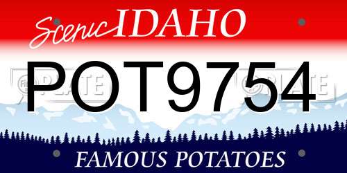 POT9754 Idaho License Plate