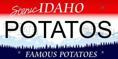 POTATOS Idaho License Plate