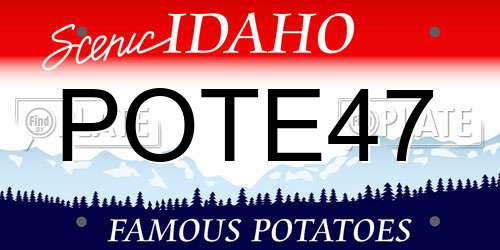 POTE47 Idaho License Plate