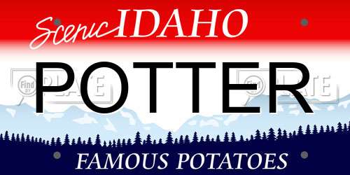POTTER Idaho License Plate