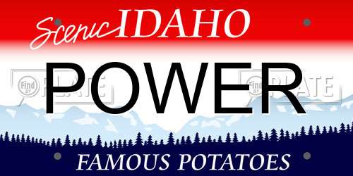 POWER Idaho License Plate