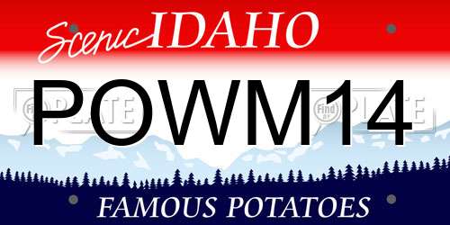 POWM14 Idaho License Plate