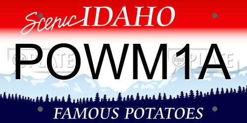 POWM1A Idaho License Plate