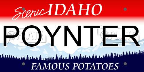 POYNTER Idaho License Plate