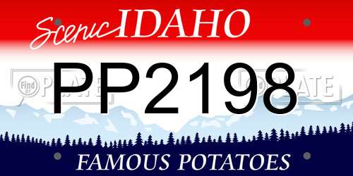 PP2198 Idaho License Plate