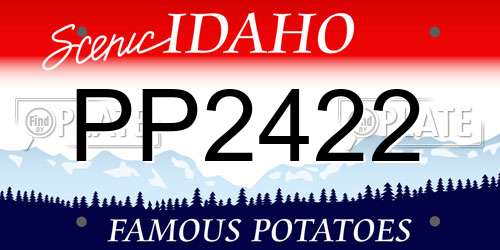 PP2422 Idaho License Plate