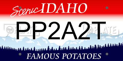 PP2A2T Idaho License Plate