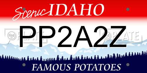 PP2A2Z Idaho License Plate