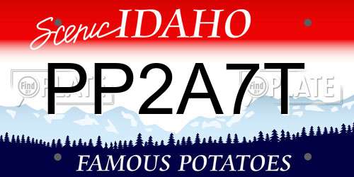 PP2A7T Idaho License Plate