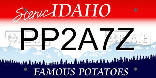 PP2A7Z Idaho License Plate