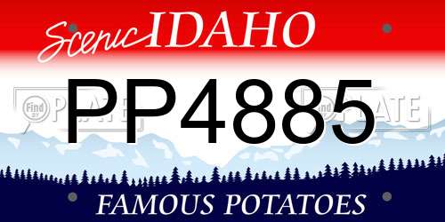 PP4885 Idaho License Plate