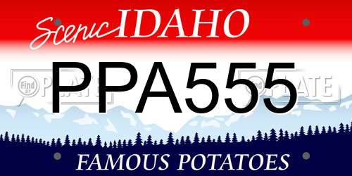 PPA555 Idaho License Plate