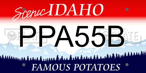 PPA55B Idaho License Plate