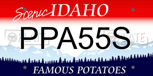PPA55S Idaho License Plate