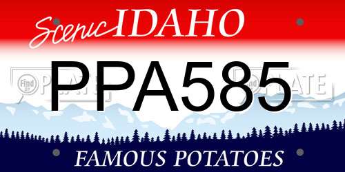PPA585 Idaho License Plate