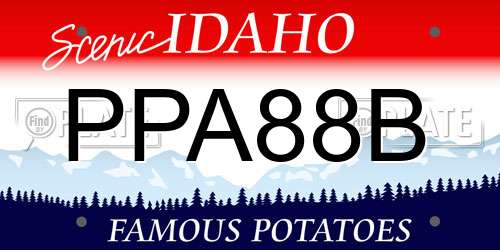 PPA88B Idaho License Plate