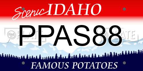 PPAS88 Idaho License Plate