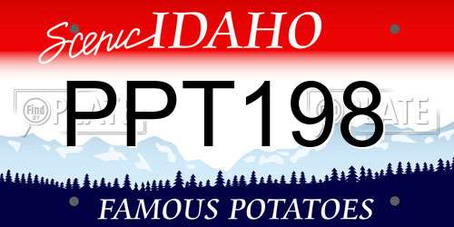 PPT198 Idaho License Plate